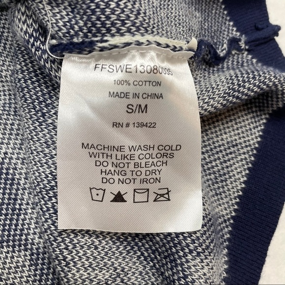 Tobi‎ Emmy Aztec Oversized Sweater S/M Blue Dolman - Picture 7 of 7